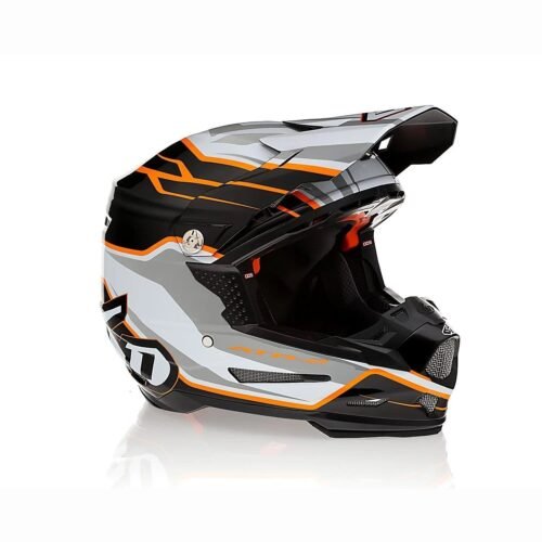 6D ATR-2 Phase Motocross Helmet – White Orange – Small 55-56cm: Lightweight and Stylish Motocross Helmet for Ultimate Protection