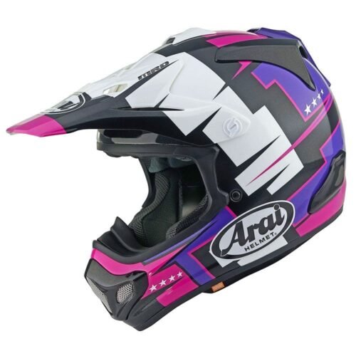 Arai MX-V EVO Battle Motocross Helmet – Purple – X Large 61-62cm: High-Performance Motocross Helmet for Ultimate Protection