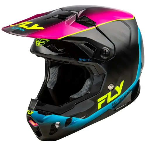 Fly Formula CC Underglow MX Helmet – Black Pink Blue – Small 55-56cm: Stylish and Safe Off-Road Headgear